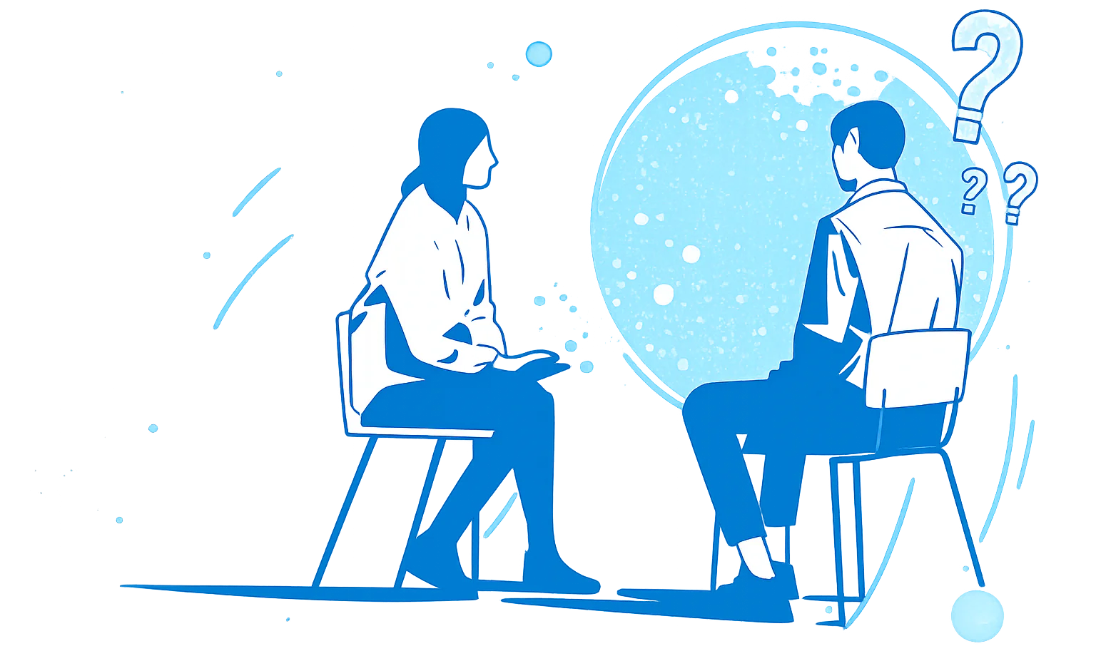 Doctor consultation and patient counseling illustration representing medical guidance and healthcare support in Indore.