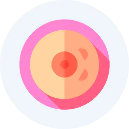 Simple medical icon illustration representing breast cancer awareness, breast health, and abnormal tissue changes in the breast.
