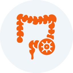 Colorectal disease and colon treatment icon representing advanced colorectal and gastrointestinal surgical care in Indore.