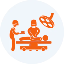 Advanced laparoscopic surgery operation icon representing minimally invasive surgical treatment in Indore.